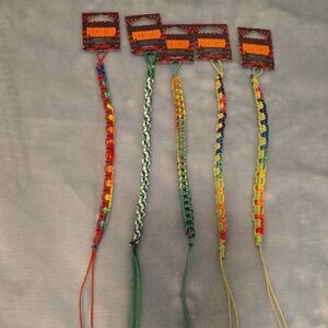 Set of 5 Colorful Friendship Bracelets (0816)